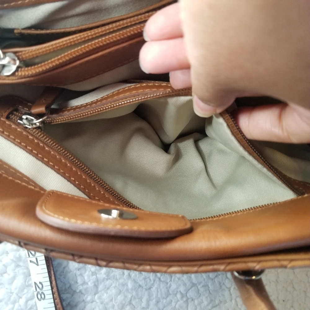 CLOSEOUT SALE Vera Pelle Vintage Woven Satchel Genuine Leather Tote Bag New Rare - Picture 13 of 16